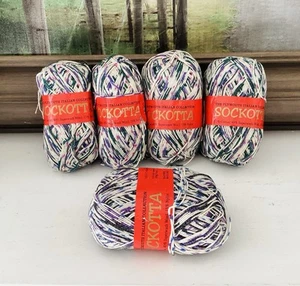 Sockotta Plymouth Italian Collection Lot 5 Sock Yarn Multi Color Variegated - Picture 1 of 13