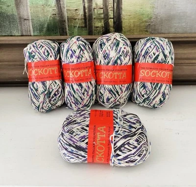 Sockotta Plymouth Italian Collection Lot 5 Sock Yarn Multi Color Variegated - Image 1 of 4