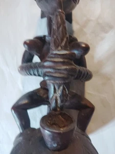 Pipa de fumar africana vintage tallada a mano para hombre  - Imagen 1 de 11