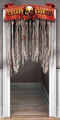 Espeluznante Payaso Carnaval Puerta Cortina Decoración 54x38 Foto 1 de 4