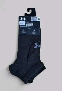 UNDER ARMOUR Mens Socks Low Cut Essential Lightweight 6 Pair Shoe Size 8.5-13  - Picture 1 of 3