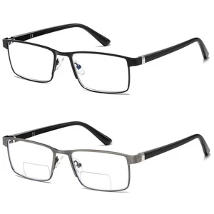 Bifocal Reading Glasses for Men Blue Light Blocking Computer Readers Lightwei... - Picture 1 of 7