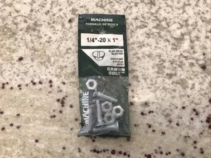 Crown Bolt 1/4’-20 x 1” Flat Head Slotted Zinc (package Of 4) - Picture 1 of 1