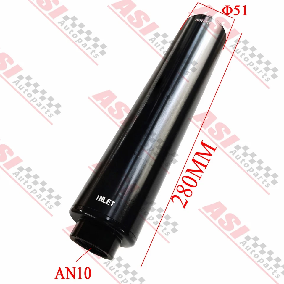 Billet Aluminum High Volume Flow -10 AN Inline Fuel Filter - image 1 of 4