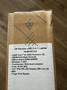 HP x360 14" Touchscreen Laptop i5-1335U 8GB/256GB SSD Win 11 Home 14-ek1017OD - Picture 1 of 5