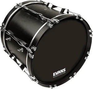 Evans MX1 Black Marching Bass Drum Head 16 inch - Picture 1 of 3