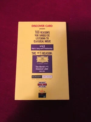 DISCOVER CARD 100 REASONS TO LISTEN TO CLASSICAL MUSIC CASETTE TAPE 1998 RARE! - Image 1 of 2