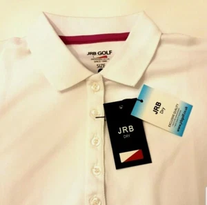 Ladies JRB Golf Sport Polo Shirt Smooth Lightweight Top UK Brand Collared White - Picture 1 of 4