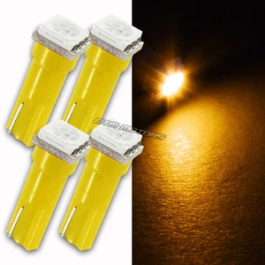 4x Amber T5 Wedge 1 5050  SMD LED Bulbs T5 17 18 27 37 70 73 74 79 85 86 2721 - Bild 1 von 2
