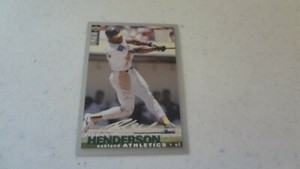 1995 UPPER DECK COLLECTOR'S CHOICE  SILVER SIG RICKEY HENDERSON BASEBALL CARD