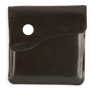 CENDRIER de POCHE ou de SAC NOIR intérieur protection alu NEUF 8x8cm - Picture 1 of 1