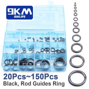 Fishing Rod Guides Ring 20Pcs~150Pcs Wear Resistant Ceramic Ring Rod Repair Kit - Picture 1 of 16