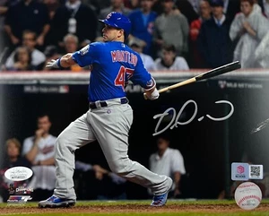 Camiseta deportiva azul firmada autografiada por Miguel Montero de los Cachorros de Chicago 8x10 certificado de autenticidad JSA - Imagen 1 de 1