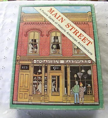 Main Street Puzzle Game Historic American Architecture 1982 Aristoplay Complete - Image 1 of 4