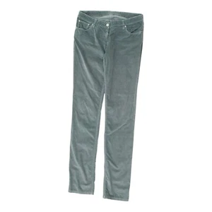 Pantalones grises Fendi para mujer | Pantalones ajustados informales inteligentes de diseñador de pana vintage - Imagen 1 de 6