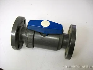Válvula de bola de extremo de brida GSR 1" de 2 piezas, horario 80 PVC - Imagen 1 de 3