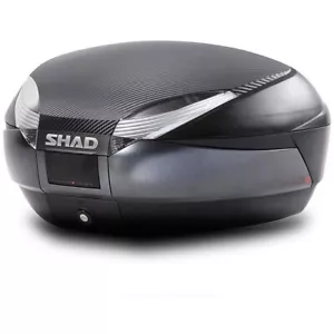 TOP CASE BAULETTO SHAD SH 48 COVER IN CARBONIO 48 LT + SCHIENALINO OMAGGIO - Imagen 1 de 3