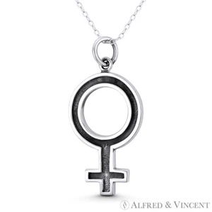 Símbolo femenino diosa de la belleza Venus dije feminista colgante de plata esterlina 925 - Imagen 1 de 1