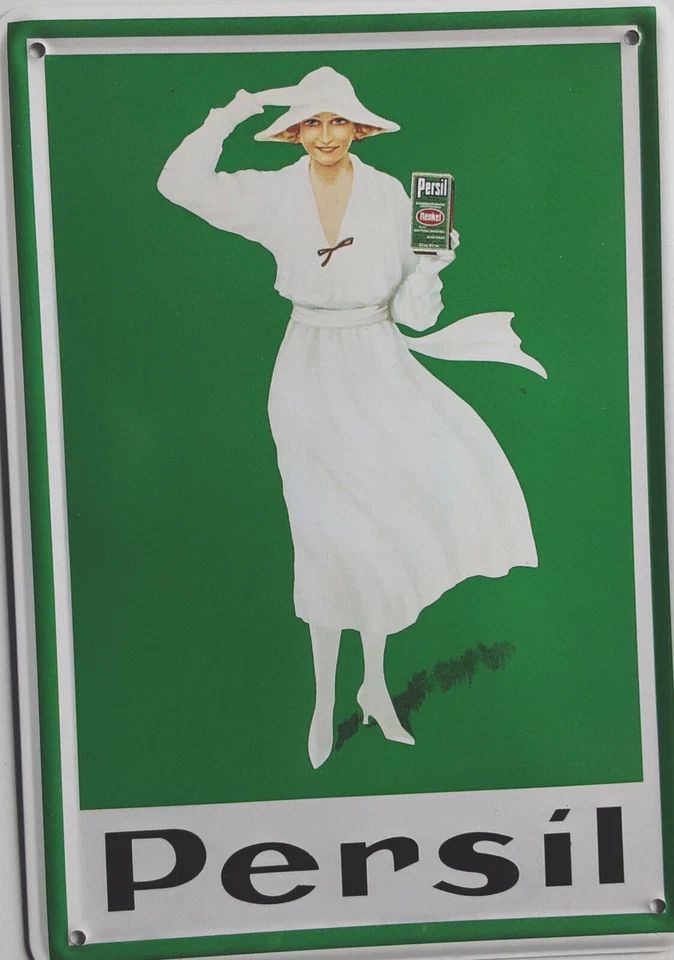 Blechpostkarte, 14,5 x 10 cm, PERSIL Werbung. Waschmittel, neu, ovp, top -35a-