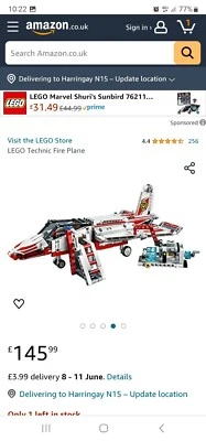 Lego Technic 2 In 1 fire plane And Jet 42040 Complete - Image 1 of 3