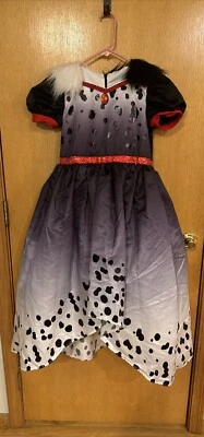 Disfraz Cruella DeVille Niñas 8-10 M Villano Juvenil De Lujo Disney Vestido Halloween Foto 1 de 4