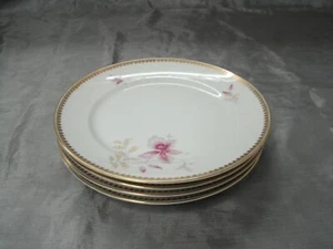 Vtg Rosenthal Continental ORCHID Aida Set of 4~7-3/4" Salad Plate 2521 Gold EC 1 - Picture 1 of 5