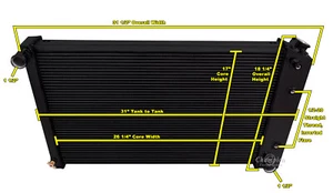 DR Champion 3 Row Black Finish Radiator for 1970 - 1981 Chevrolet Camaro - Picture 1 of 7