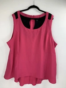 Torrid Damen ärmellose rosa Bluse Tanktop Schößchen Flair leicht Größe 4 - Bild 1 von 6