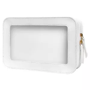Clear Makeup Bags, TSA Approved Toiletry Bag with Zipper, Clear Makeup Organizer - Picture 1 of 8