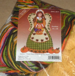 Fall Harvest "Autumn Angel" Plastic Canvas Kit NIP 16x20" - Picture 1 of 3