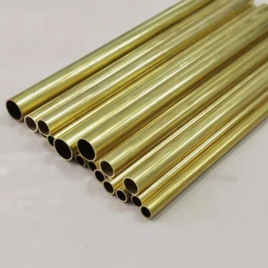 Brass Tube Pipe Wall Thickness 0.75mm OD 2.5-12mm Long 300mm Round Tubing Hollow - Picture 1 of 11