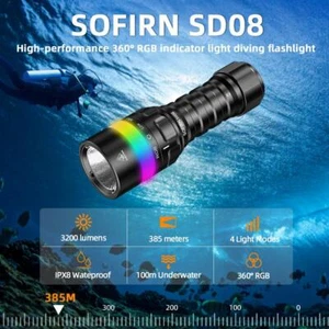 Sofirn SD08 3200lm Tauchen Taschenlampe Wiederaufladbar 21700 LED Taschenlampe Wasserdicht RGB - Bild 1 von 22