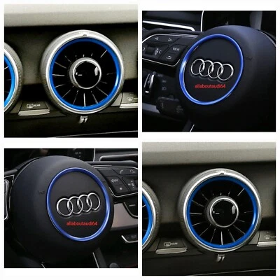 Anillos de ventilación de aire y anillo de rueda S/rueda azul para Audi TT TTS TTRS Mk3 8S FV 2015-23  Foto 1 de 4