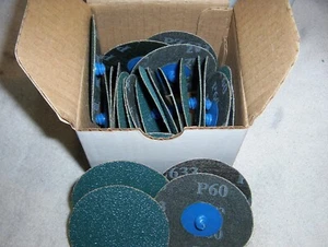3 inch roll lock sanding discs 60 grit set of 25 . - Picture 1 of 1