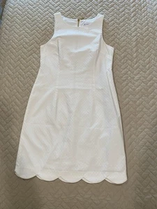 Southern Tide Sheath Size 4 White Dress Lined 100% Cotton - Picture 1 of 2