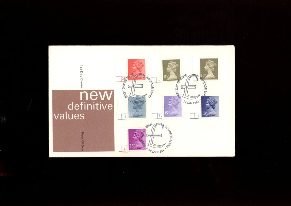 1981 2½p-25p new values with cylinder numbers on Post Office FDC Windsor H/S - Image 1 of 1