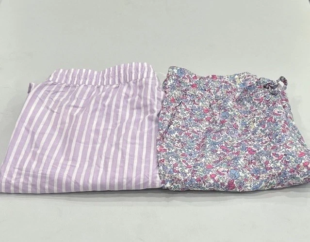 Gap Women's Cotton Purple with white Stripe lounge pant Medium Loose Fit