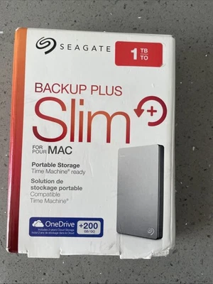 Seagate Backup Plus Slim 1TB HDD External Hard Disc Drive Portable Storage - Image 1 of 4