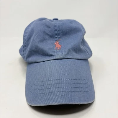 DE COLECCIÓN Ralph Lauren Polo Sombrero Gorra Correa Trasera Rosa Azul Pony Logo Informal Para Hombres Foto 1 de 4
