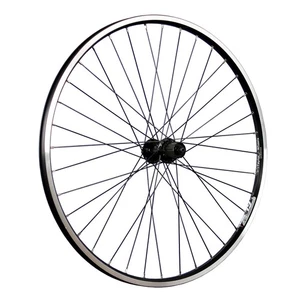 Laufrad 26 Zoll Hinterrad Alu Hohlkammer geöst Shimano FH-QC400 Disc schwarz QR - Bild 1 von 9