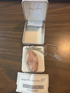 Jaspis Anhänger Handarbeit Edelstein Handarbeit - Bild 1 von 3