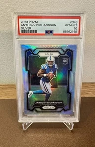 2023 Panini Prizm Anthony Richardson #343 Silver Rookie RC PSA 10 GEM MINT - Picture 1 of 2