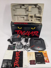 Atari Jaguar System Console Complete in Box 64 Bit W/Cybermorph Game, Manuals