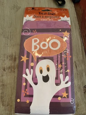 Bolsas vintage American Greetings Ghost Treat 18pk con pegatinas Foto 1 de 2