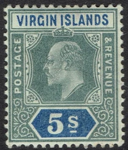 BRITISH VIRGIN ISLANDS 1904 KEVII 5/- MNH ** - Bild 1 von 2