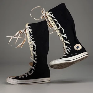 Converse All Star Chuck Taylor Knee High Y2K Black Tall Men 4.5 Women 6.5 Shoes - Picture 1 of 14
