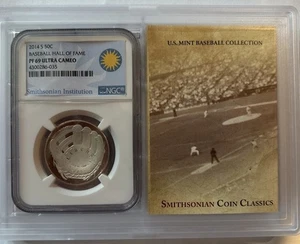 2014-S Baseball Hall of Fame Clad Proof Half Dollar PR69 DCAM PCGS - Picture 1 of 2