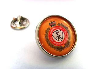 QUEENSLAND FIRE & RESCUE SERVICE LAPEL PIN BADGE GIFT - Picture 1 of 1
