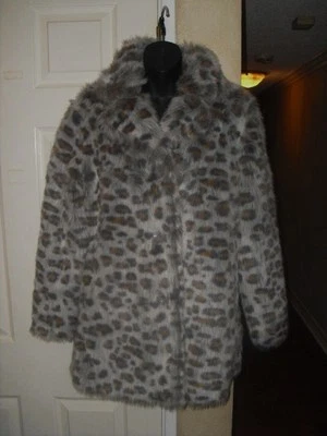 ABRIGO MUJER LEOPARDO DE LAS NIEVES SUPER LINDO, OVERSIZE S/M, ¡EXCELENTE! Foto 1 de 4