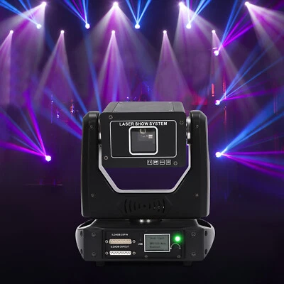 Animation RGB Laser Moving Head Projector Stage Light For DJ Bar Party Stage 6W - Image 1 of 4